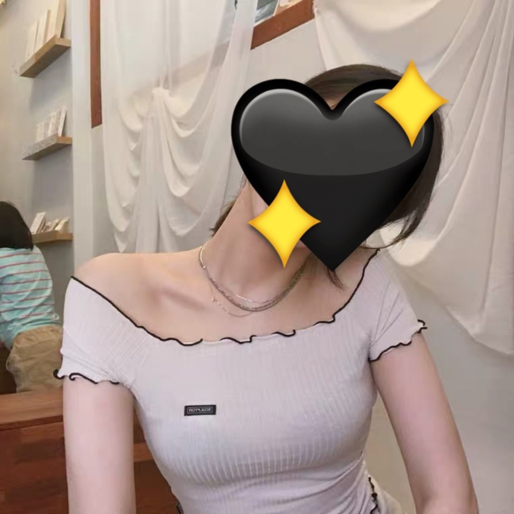 very cute off the shoulder crop top